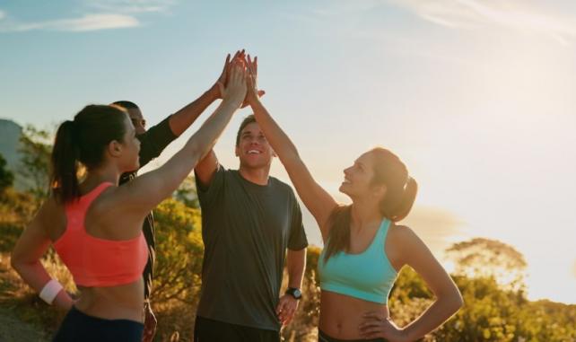 groupe de sportifs 